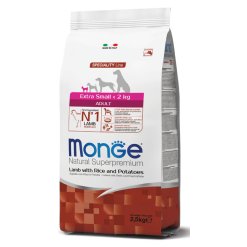 Monge Extra Small Alimento per Cani Adulti Agnello Riso e Patate 800 g