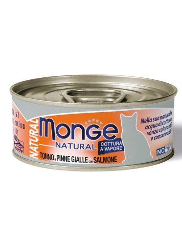 Monge natural tonno e salmone alimento per gatti adulti 80 g