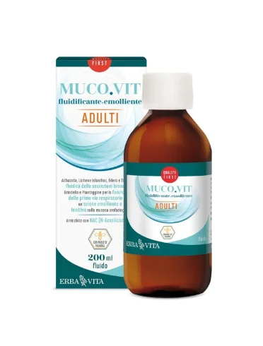 Mucovit fluido adulti - sciroppo fluidificante per vie respiratorie - 200 ml Mucovit fluido adulti - sciroppo fluidificante per vie respiratorie - 200 ml