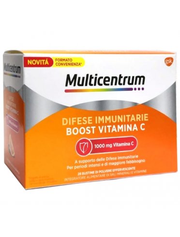 Multicentrum difese immunitarie boost - integratore per sistema immunitario con vitamina c - 28 bustine