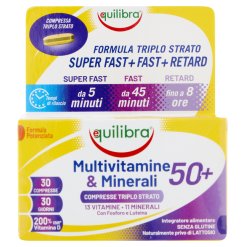 Multivitamine & Minerali 50+ Integratore per Adulti 30 Compresse