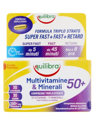 Multivitamine & minerali 50+ integratore per adulti 30 compresse