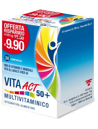 Vita act 50+ multivitaminico integratore adulti 30 compresse