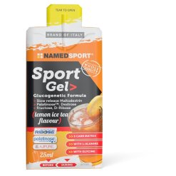 Named Sport Gel - Gel Energetico a Base di Carboidrati - Gusto Lemon Ice Tea 25 ml