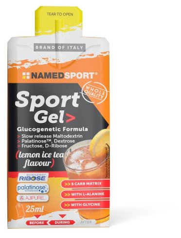 Named sport gel - gel energetico a base di carboidrati - gusto lemon ice tea 25 ml