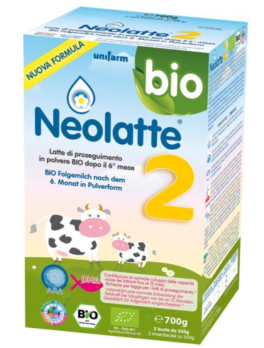 Neolatte 2 bio - latte in polvere - 2 buste x 350 g