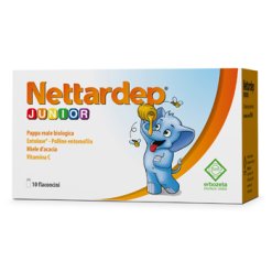 Nettardep Junior - Integratore di Pappa Reale per Difese Immunitarie - 10 Flaconi x 15 ml