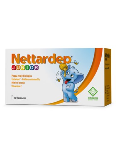 Nettardep junior - integratore di pappa reale per difese immunitarie - 10 flaconi x 15 ml