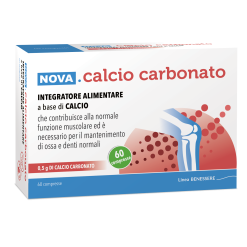 Nova Calcio Carbonato - Integratore per la Funzionalità delle Articolazioni - 60 Capsule