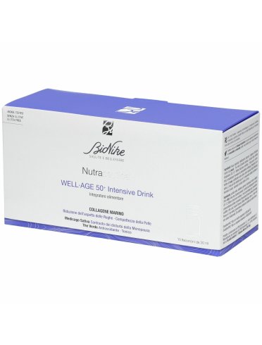Bionike nutraceutical well-age 50+ - integratore per il benessere della pella per donne over 50 - 10 flaconcini x 30 ml