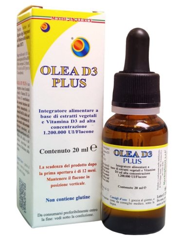 Olea d3 plus - integratore vitamina d3 1.200.00 ui - gocce 20 ml
