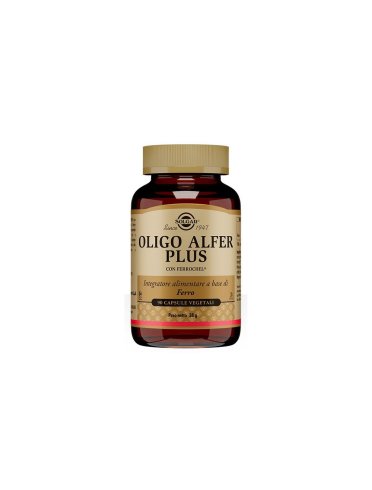 Solgar oligo alfer plus - integratore di ferro - 90 capsule vegetali