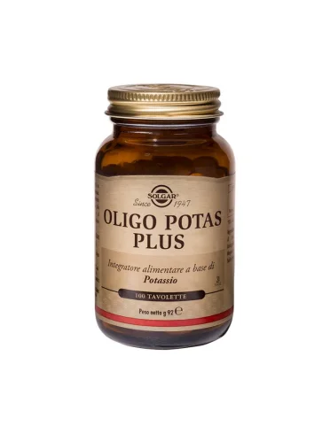 Solgar oligo potas plus - integratore di potassio - 100 tavolette Solgar oligo potas plus - integratore di potassio - 100 tavolette