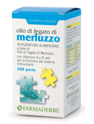 Nutra olio di fegato di merluzzo integratore sistema immunitario 200 capsule