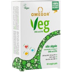 Omegor Veg - Integratore di Omega 3 di Origine Algale - 60 Capsule
