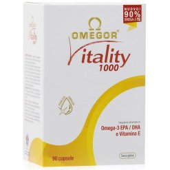 Omegor Vitality 1000 - Integratore Omega 3 per il Benessere Cardiovascolare - 90 Capsule