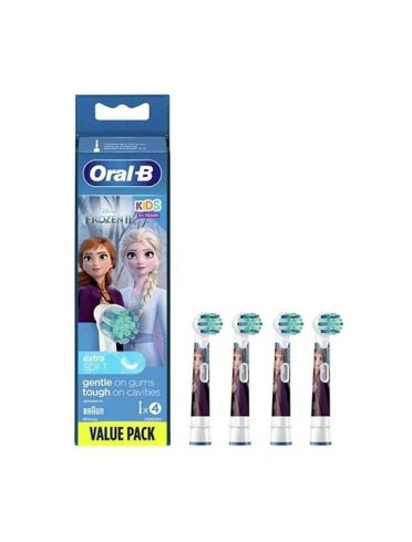 Oral-b - testine di ricambio per spazzolino elettrico per bambini - edizione frozen - 4 testine