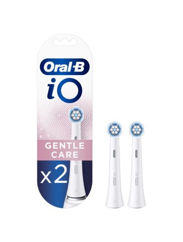 Oral-b - testine di ricambio gentle clean per spazzolino elettrico serie io - 2 testine colore bianco