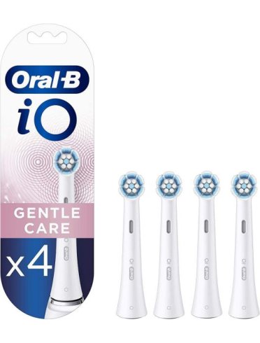 Oral-b - testine di ricambio gentle clean per spazzolino elettrico serie io - 4 testine colore bianco
