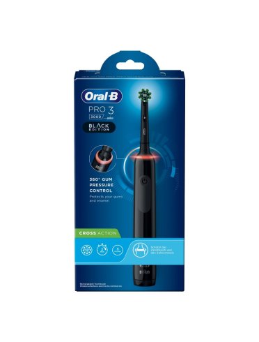 Oral-b power pro 3 - spazzolino elettrico cross action - colore nero