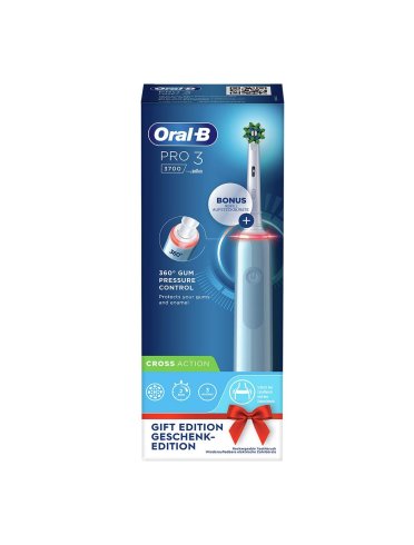 Oral-b power pro 3 - spazzolino elettrico cross action - colore blu