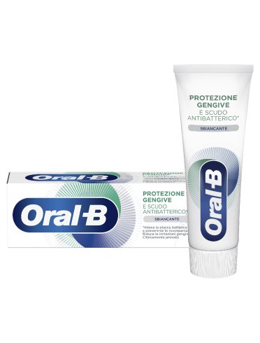 Oral-b protezione gengive e scudo antibatterico dentifricio sbiancante 75 ml