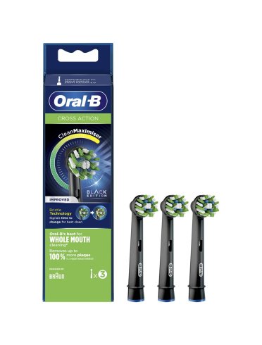 Oral-b - testine di ricambio cross action per spazzolino elettrico - 3 testine