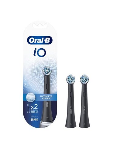 Oral-b - testine di ricambio ultimate clean per spazzolino elettrico serie io - 2 testine colore nero