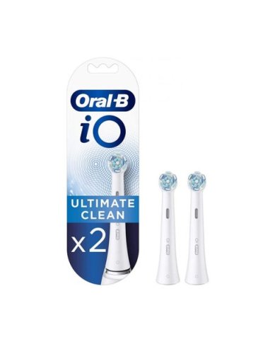 Oral-b - testine di ricambio ultimate clean per spazzolino elettrico serie io - 2 testine colore bianco
