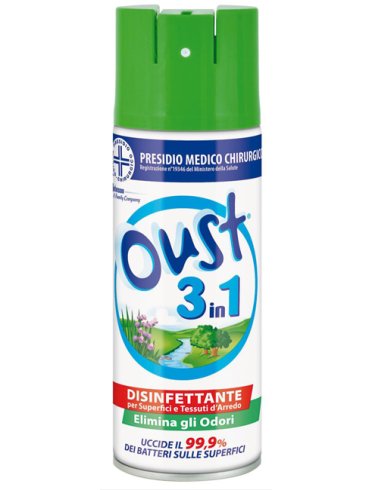 Oust 3 in 1 spray disinfettante superfici e tessuti 400 ml