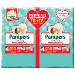 Pampers Baby Dry Mutandino - Pannolini Duo Downcount Taglia 4 - 32 Pezzi