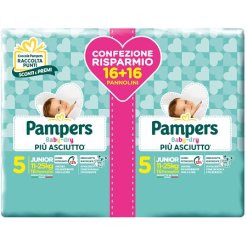 Pampers Baby Dry Più Asciutto - Pannolino Junior Taglia 5 - 32 Pezzi