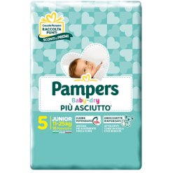 Pampers Baby Dry Più Asciutto - Pannolino Junior Taglia 5 - 16 Pezzi