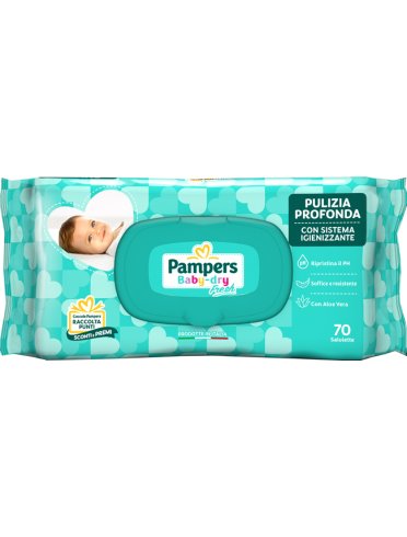 Pampers baby dry fresh - salviette detergenti - 70 pezzi