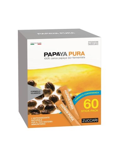 Zuccari papaya pura integratore difese immunitarie 60 bustine