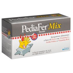 PediaFer Mix - Integratore di Ferro e Vitamina C - 10 Flaconi x 10 ml