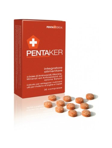 Pentaker - integratore per capelli e unghie - 30 compresse