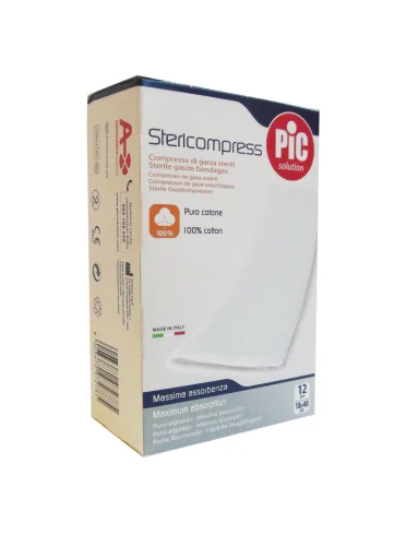Pic garza compressa sterile 18x40cm 12 pezzi Pic garza compressa sterile 18x40cm 12 pezzi