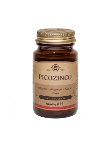 Solgar picozinco - integratore a base di zinco - 100 tavolette Solgar picozinco - integratore a base di zinco - 100 tavolette