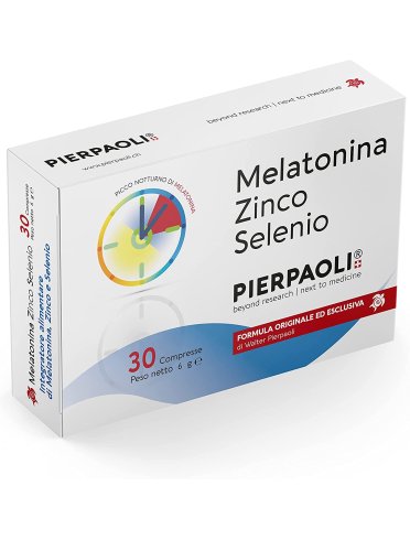 Pierpaoli melatonina zinco selenio - integratore per favorire il sonno e il rilassamento - 30 compresse