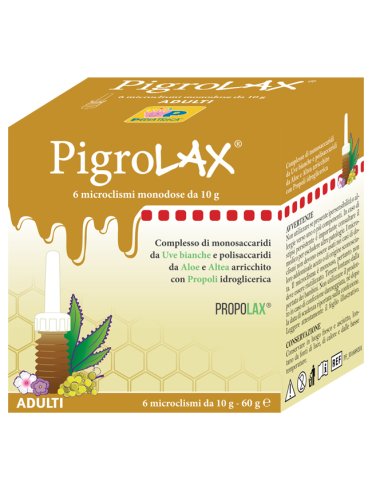 Pigrolax adulti - microclismi per trattamento stipsi - 6 pezzi x 10 g