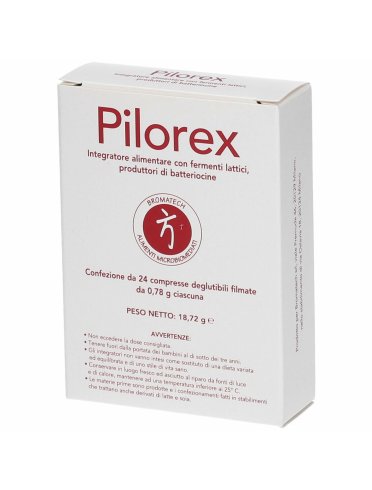 Pilorex - integratore di fermenti lattici con vitamine - 24 compresse