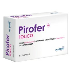 Pirofer Folico - Integratore di Ferro con Lattoferrina - 30 Compresse