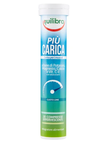 Più carica integratore di sali minerali gusto lime 20 compresse effervescenti Più carica integratore di sali minerali gusto lime 20 compresse effervescenti