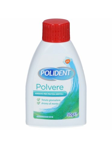 Polident polvere menta - adesivo per protesi dentarie - 50 g