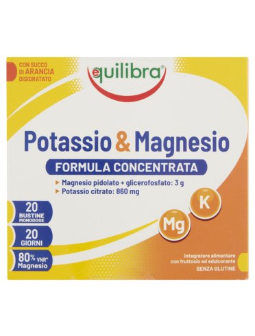 Potassio e magnesio formula concentrata integratore 20 bustine