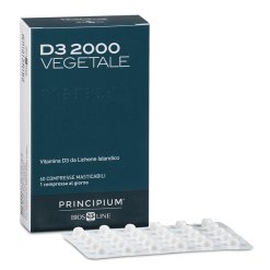 Principium D3 2000 Vegetale - Integratore di Vitamina D - 60 Compresse