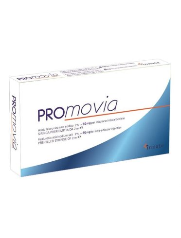 Promovia - siringa preriempita intra-articolare sterile acido ialuronico 40 mg - 1 siringa x 2 ml