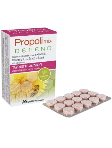 Propoli mix defend junior - integratore per difese immunitarie - 48 tavolette masticabili