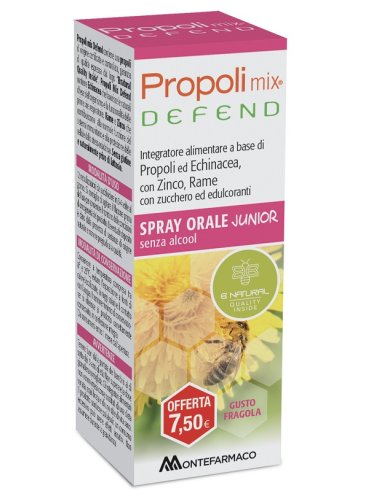 Propoli mix defend junior - spray per la gola per bambini gusto fragola - 30 ml